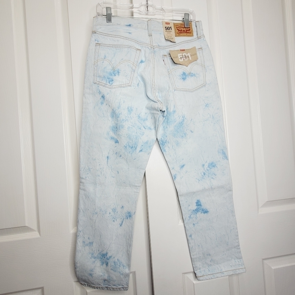 Levi’s 501 Skinny Jeans Light Acid Wash tie dye 29 by 26 - Picture 8 of 8